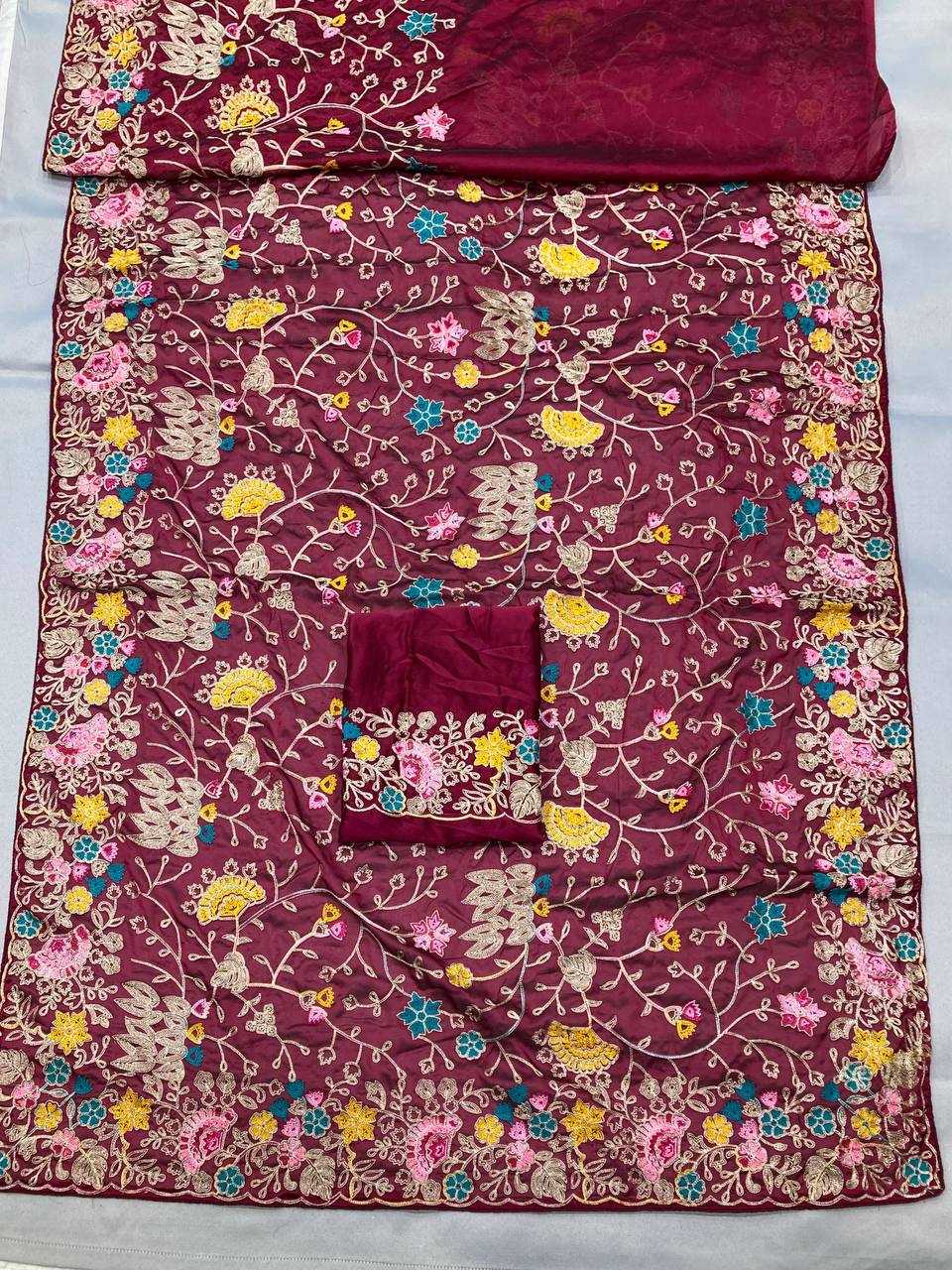 Rangoli Silk RIN188 Jeremy Sarees Sarees Wholesale Designer Sarees Embroidered Sarees Heavy Work Sarees