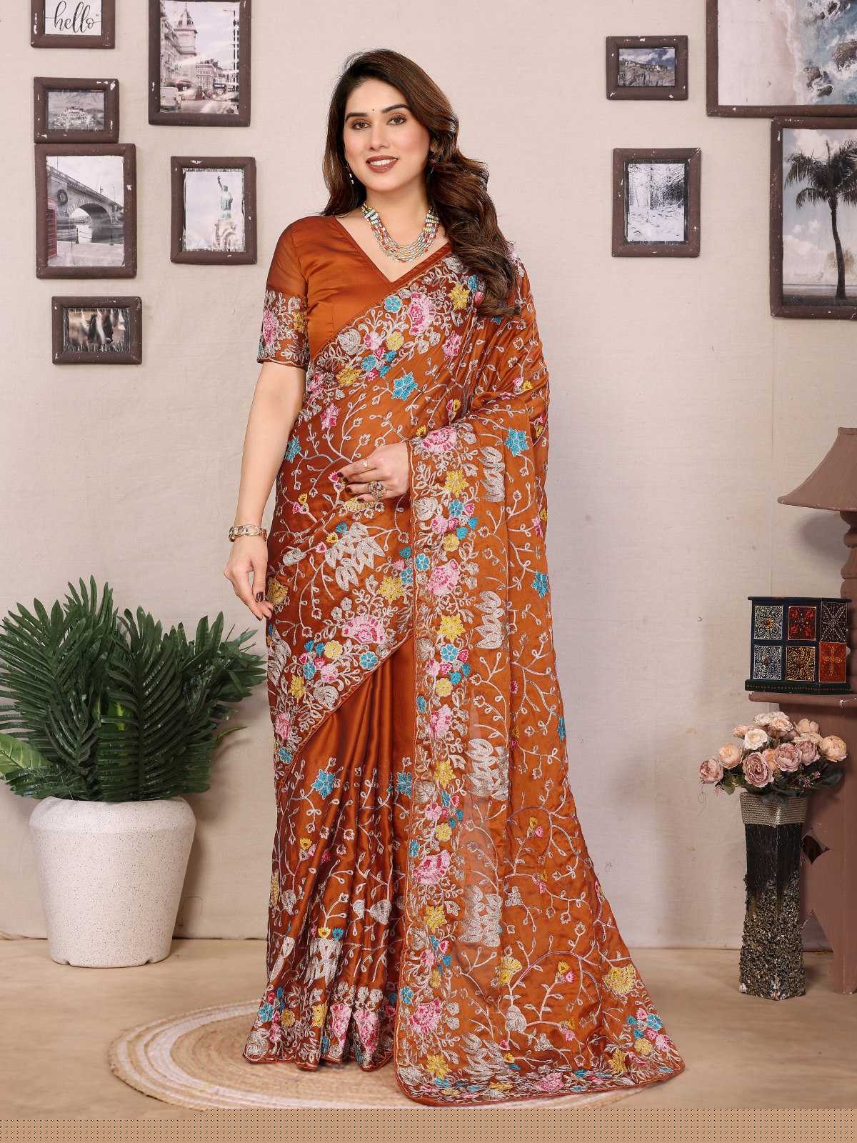 Rangoli Silk RIN188 Jeremy Sarees Sarees Wholesale Designer Sarees Embroidered Sarees Heavy Work Sarees