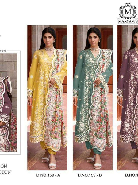 Reyon Cotton KESH495 Pakistani Suits & Dresses Wholesale Ladies Suits Kashmiri Suits Embroidery Suits Palazzo Suit