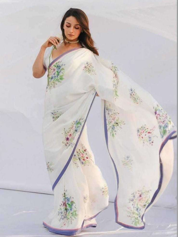 SATIN SILK KESH254 SUA09 SAREE WHOLESALE PARTY PRINTED FANCY ALIA SAREES