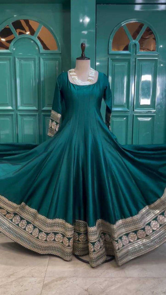 Satin Silk RIN162 SYFF17-5830 Gowns Wedding Collections Festive Collections Wholesale Satin Gowns After-Party Outfits Holi Collections Eid Collections