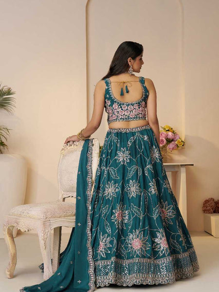 Satin Silk RIN197 4438 Lehengas Wholesale Designer Lehenga Fancy Lehenga Bridal Lehenga