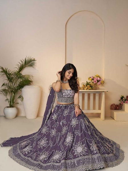 Satin Silk RIN197 4438 Lehengas Wholesale Designer Lehenga Fancy Lehenga Bridal Lehenga