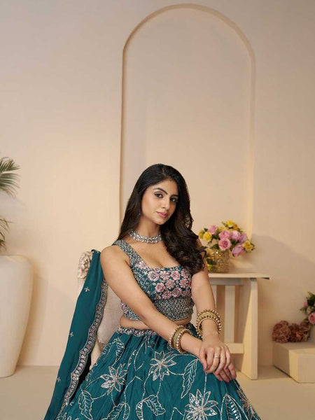 Satin Silk RIN197 4438 Lehengas Wholesale Designer Lehenga Fancy Lehenga Bridal Lehenga