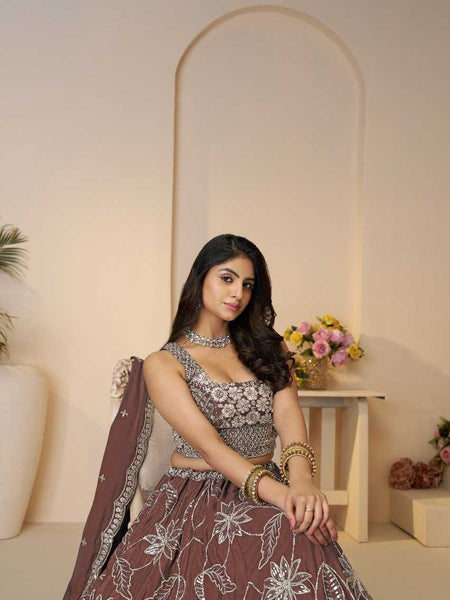 Satin Silk RIN197 4438 Lehengas Wholesale Designer Lehenga Fancy Lehenga Bridal Lehenga