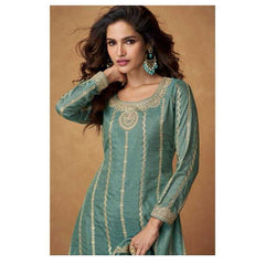 Shimmer silk RIN184 SAUMYA Suits & Dresses Wedding Collections Festive Collections Wholesale Palazzo Suit Ladies Silk Suit Designer Suits