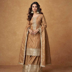 Shimmer silk RIN184 SAUMYA Suits & Dresses Wedding Collections Festive Collections Wholesale Palazzo Suit Ladies Silk Suit Designer Suits