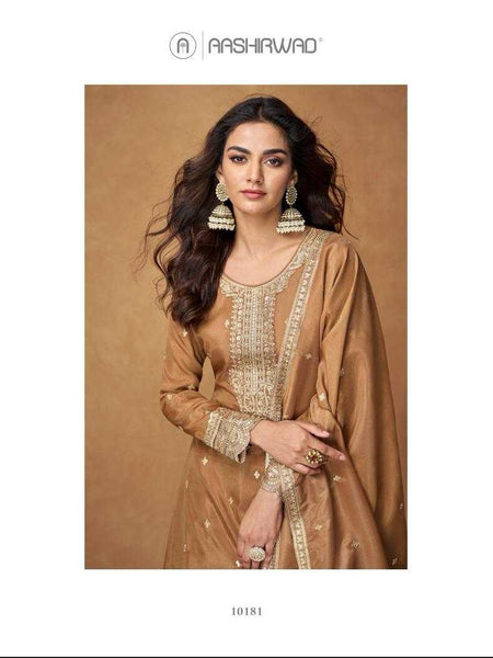 Shimmer silk RIN184 SAUMYA Suits & Dresses Wedding Collections Festive Collections Wholesale Palazzo Suit Ladies Silk Suit Designer Suits