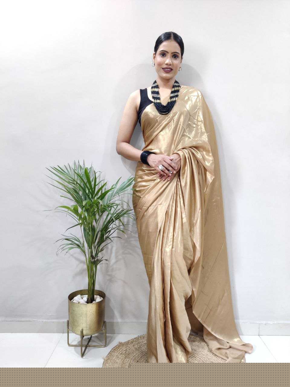 Shimmer silk RIN214 009 Sarees Wholesale Ready To Wear Sarees Silk Sarees