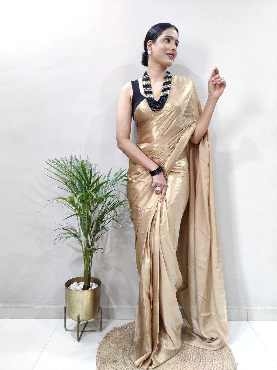 Shimmer silk RIN214 009 Sarees Wholesale Ready To Wear Sarees Silk Sarees