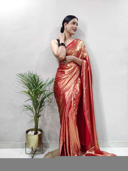 Shimmer silk RIN214 009 Sarees Wholesale Ready To Wear Sarees Silk Sarees