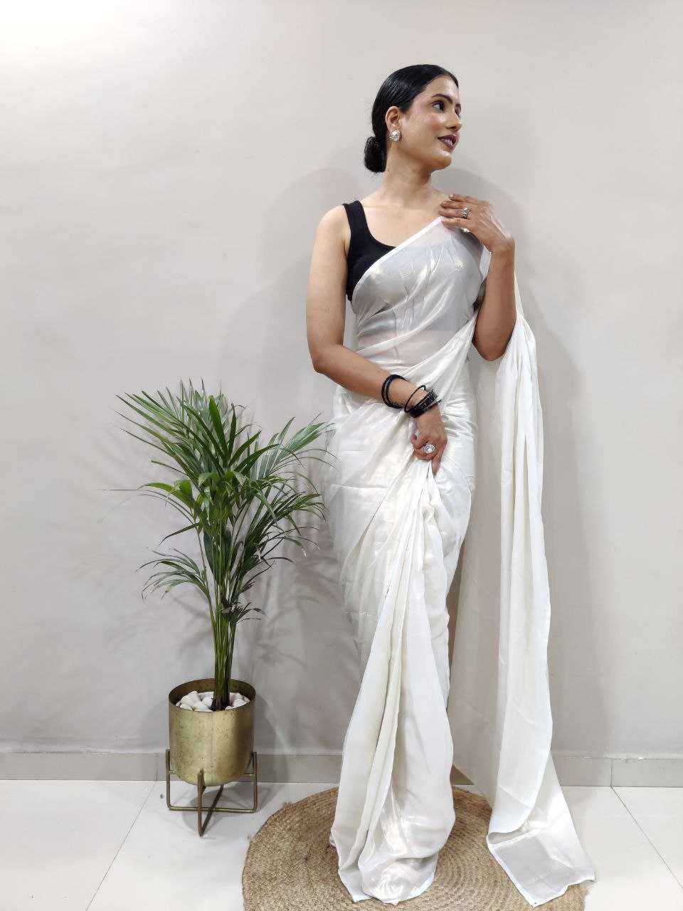 Shimmer silk RIN214 009 Sarees Wholesale Ready To Wear Sarees Silk Sarees