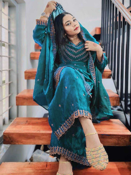 Silk RIN141 1942 Suits & Dresses Wholesale Ladies Suits Embroidery Suits Palazzo Suit Punjabi Suit