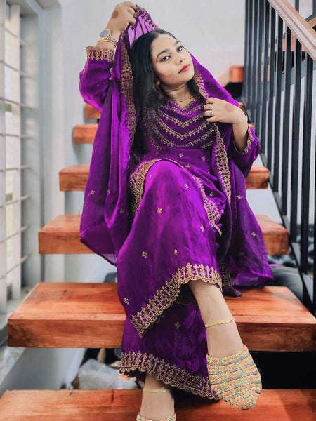 Silk RIN141 1942 Suits & Dresses Wholesale Ladies Suits Embroidery Suits Palazzo Suit Punjabi Suit