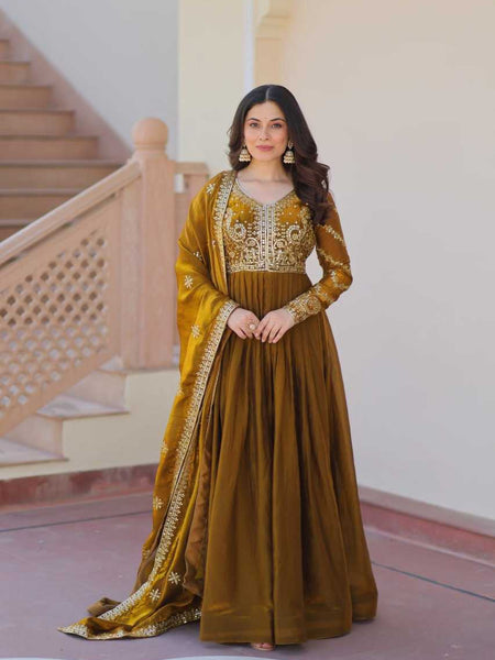 Silk RIN197 4579 Suits & Dresses Wholesale Embroidery Suits Party wear suits Bridal Suits