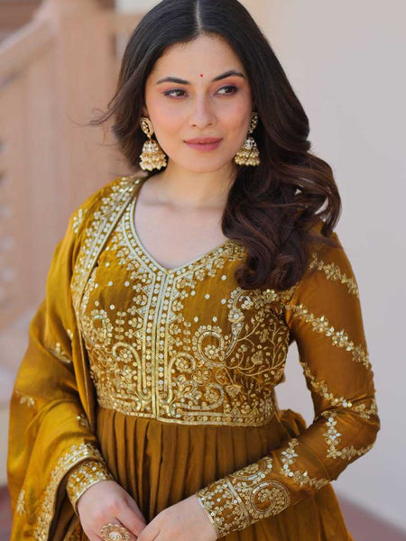 Silk RIN197 4579 Suits & Dresses Wholesale Embroidery Suits Party wear suits Bridal Suits