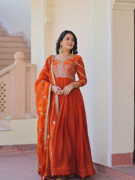 Silk RIN197 4579 Suits & Dresses Wholesale Embroidery Suits Party wear suits Bridal Suits