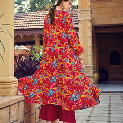 Silk RIN197 INDO WESTERN SET Suits & Dresses Wholesale Indo Western Dresses Printed Suits Handwork Suits