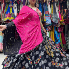 Soft Cotton KESH444 BLACK BEAUTY 3 Lehengas Wholesale Designer Lehenga Fancy Lehenga Chaniya Choli Floral Lehenga