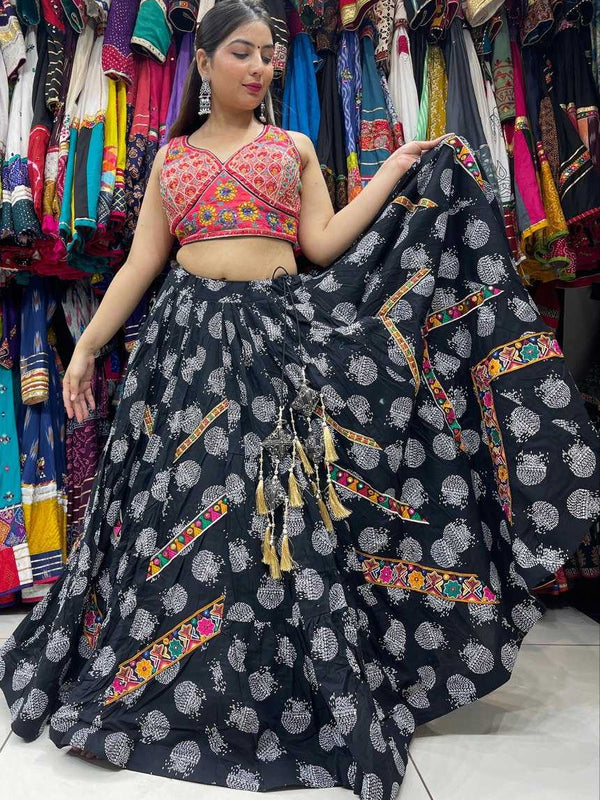 Soft Cotton KESH444 BLACK BEAUTY 3 Lehengas Wholesale Designer Lehenga Fancy Lehenga Chaniya Choli Floral Lehenga