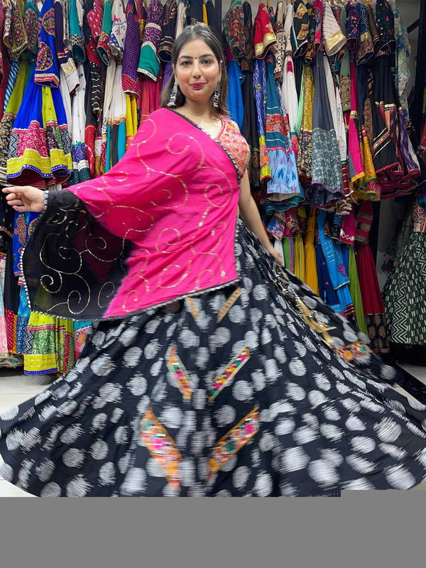 Soft Cotton KESH444 BLACK BEAUTY 3 Lehengas Wholesale Designer Lehenga Fancy Lehenga Chaniya Choli Floral Lehenga