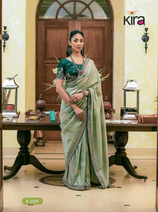Soft Dola RIN184 Khwahish Silk Sarees Wholesale Dola Silk Sarees Silk Sarees With Contrast Pallu Silk Sarees For Weddings