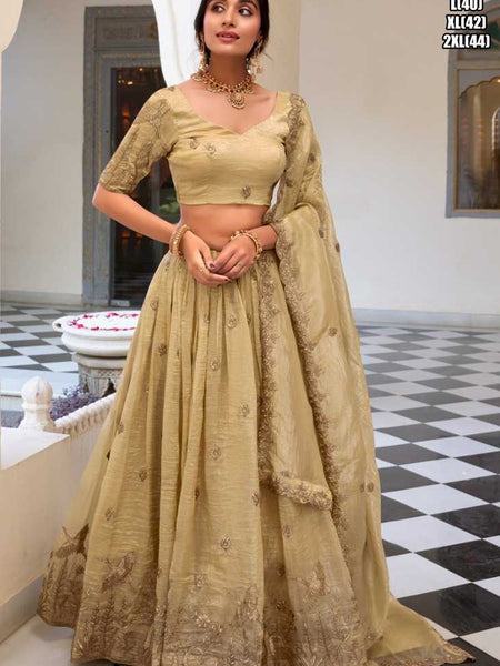 Soft Gold Crush RIN197 Heenal Lehengas Wedding Collections Festive Collections Wholesale Designer Lehenga Designer Lehenga Choli After-Party Outfits