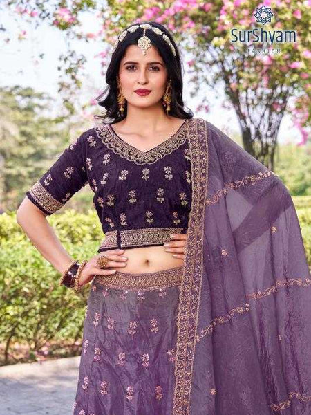 Soft Gold Crush RIN211 SURSHYAM Lehengas Wedding Collections Festive Collections Wholesale Designer Lehenga Silk Lehenga Wedding Lehenga