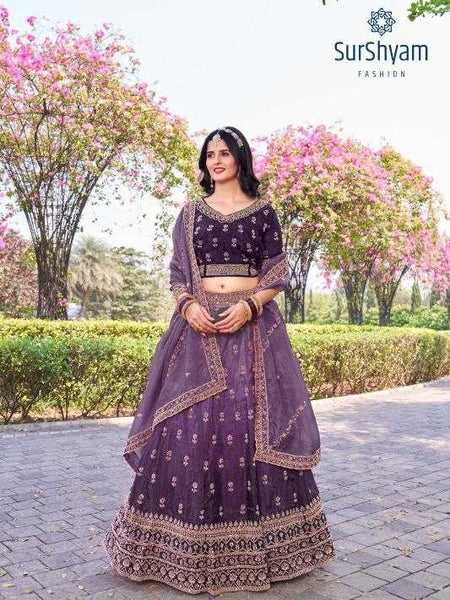 Soft Gold Crush RIN211 SURSHYAM Lehengas Wedding Collections Festive Collections Wholesale Designer Lehenga Silk Lehenga Wedding Lehenga