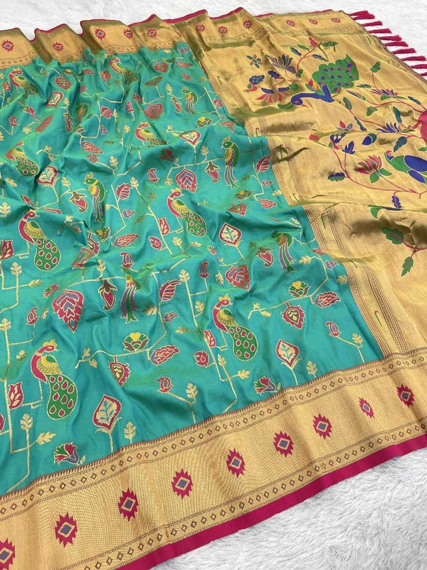 Soft Silk RIN116 RESHMA JAAL Silk Sarees Wedding Collections Wholesale Paithani Sarees Soft Silk Sarees Haldi Outfits Mehendi Outfits Sangeet Outfits
