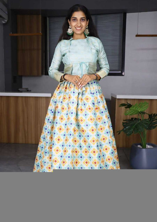 SOFT SILK RIN119 6153 GOWNS WHOLESALE EMBROIDERY PRINTED LONG WEDDING SILK GOWNS