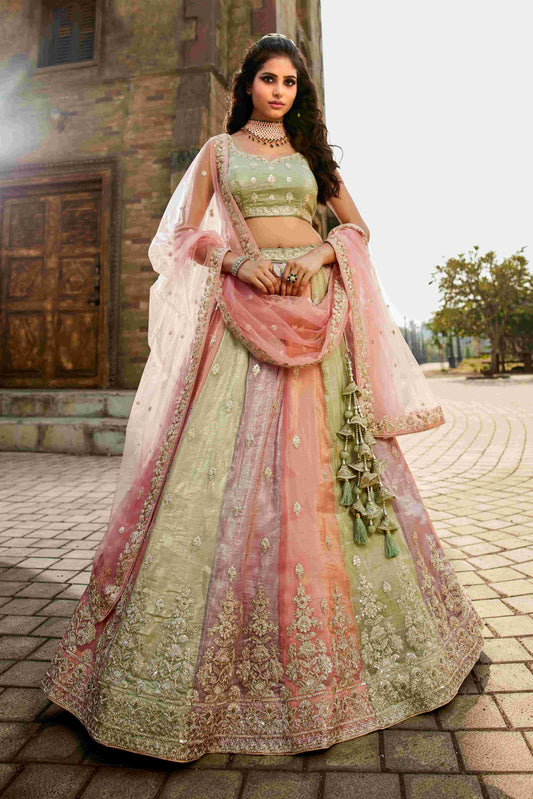 Tissue RIN197 2653 Lehengas Wholesale Designer Lehenga Fancy Lehenga Wedding Lehenga