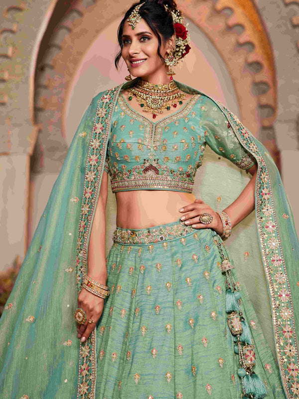 Tissue RIN197 2654 Lehengas Wholesale Designer Lehenga Fancy Lehenga Silk Lehenga