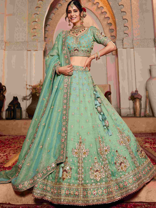Tissue RIN197 2654 Lehengas Wholesale Designer Lehenga Fancy Lehenga Silk Lehenga