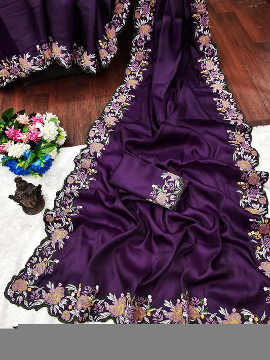 Tussar Silk RIN118 219 Sarees Silk Sarees Festive Collections Wholesale Tussar Silk Sarees Embroidered Sarees Cutwork Saree