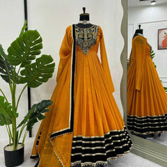 ELVET RIN169 5769 GOWNS WHOLESALE LONG VELVET SEQUIN GOWNS