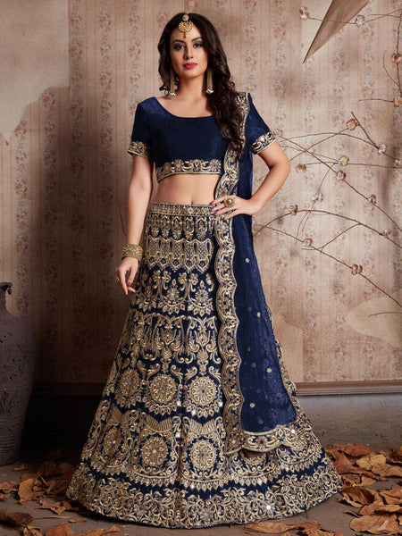 Velvet RIN197 2728 Lehengas Wedding Collections Festive Collections Wholesale Designer Lehenga Velvet Lehenga After-Party Outfits