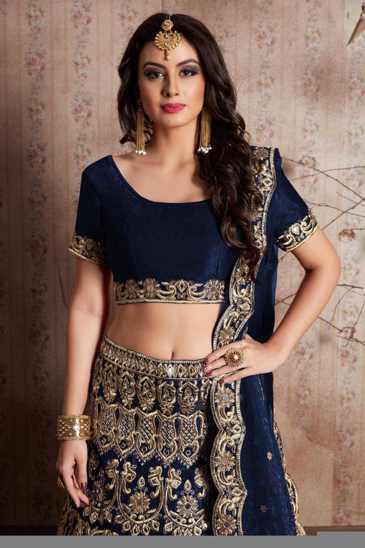 Velvet RIN197 2728 Lehengas Wedding Collections Festive Collections Wholesale Designer Lehenga Velvet Lehenga After-Party Outfits