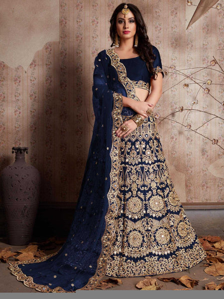 Velvet RIN197 2728 Lehengas Wedding Collections Festive Collections Wholesale Designer Lehenga Velvet Lehenga After-Party Outfits