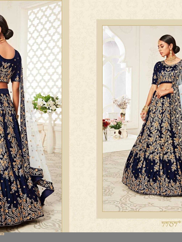 Velvet RIN197 Neo Traditional Vol-2-2726 Lehengas Wedding Collections Festive Collections Wholesale Designer Lehenga Net Fancy Lehenga Velvet Lehenga