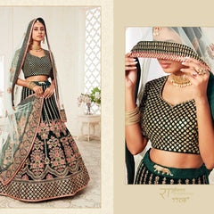 Velvet RIN197 Neo Traditional Vol-2-2726 Lehengas Wedding Collections Festive Collections Wholesale Designer Lehenga Net Fancy Lehenga Velvet Lehenga