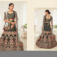 Velvet RIN197 Neo Traditional Vol-2-2726 Lehengas Wedding Collections Festive Collections Wholesale Designer Lehenga Net Fancy Lehenga Velvet Lehenga