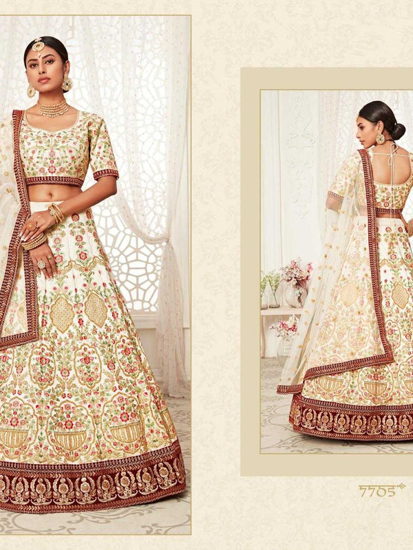 Velvet RIN197 Neo Traditional Vol-2-2726 Lehengas Wedding Collections Festive Collections Wholesale Designer Lehenga Net Fancy Lehenga Velvet Lehenga