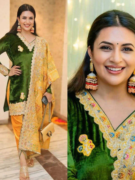 Velvet RIN215 1073 Kurti Bollywood Collections Wholesale Casual Kurtis Divyanka Tripathi