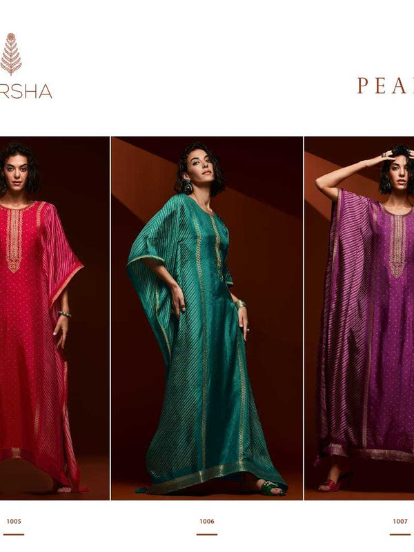 Viscose RIN184 VARSHA-PEARL Suits & Dresses Wedding Collections Festive Collections Wholesale Printed Suits Kaftan Dresses Handwork Suits